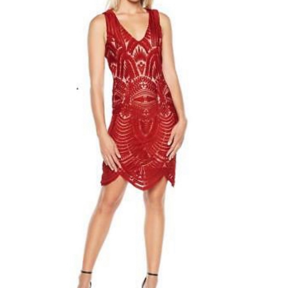 Bardot red dress